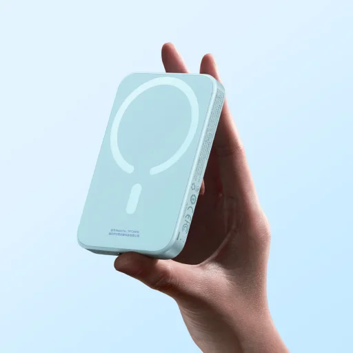 Baseus mágneses powerbank vezeték nélküli töltéssel 6000mAh 20W + USB - Type C kábel 60W 50cm rózsaszín (PPCX020004) - 11