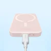Baseus mágneses powerbank vezeték nélküli töltéssel 6000mAh 20W + USB - Type C kábel 60W 50cm rózsaszín (PPCX020004) thumbnail