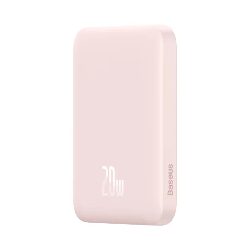 Baseus mágneses powerbank vezeték nélküli töltéssel 6000mAh 20W + USB - Type C kábel 60W 50cm rózsaszín (PPCX020004) - 18