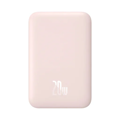 Baseus mágneses powerbank vezeték nélküli töltéssel 6000mAh 20W + USB - Type C kábel 60W 50cm rózsaszín (PPCX020004) - 20