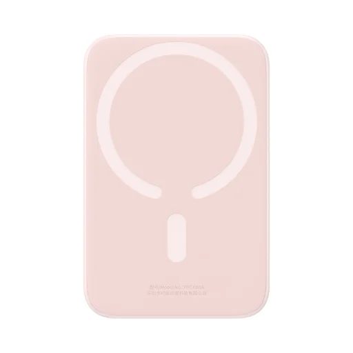 Baseus mágneses powerbank vezeték nélküli töltéssel 6000mAh 20W + USB - Type C kábel 60W 50cm rózsaszín (PPCX020004) - 23