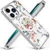 iPhone 14 Pro Max MagSafe kompatibilis tok virágmintával TPU+PC IMD01 Alphajack thumbnail