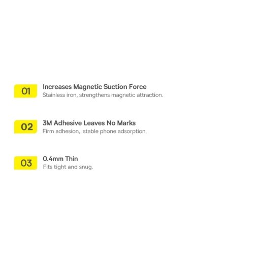 Baseus Halo 2db  mágneses gyűrű ezüst (PCCH000012) - 3