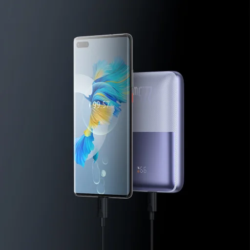 Baseus Pro 20000mAh 22.5W Powerbank + USB Type A - USB Type C 3A 0.3m kábel lila (PPBD040305) - 17