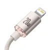 Baseus Crystal Shine USB Type C - Lightning gyorstöltő kábel 20W 1,2m rózsaszín (CAJY001304) thumbnail