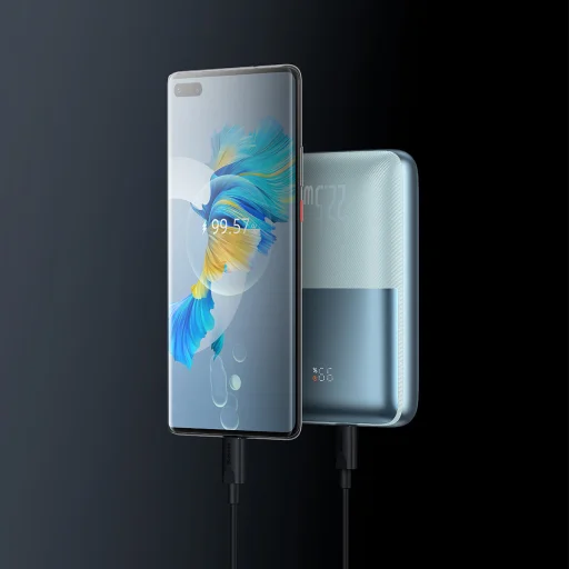 Baseus Pro 20000mAh 22.5W Powerbank + USB Type A - USB Type C 3A 0.3m kábel kék (PPBD040303) - 3