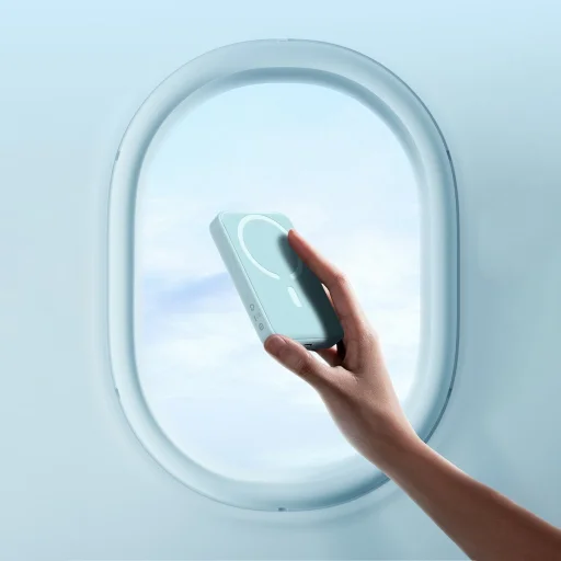 Baseus Magnetic Mini gyorstöltős power bank 10000mAh 20W + Type-C - Type-C kábel 60W (20V / 3A) 0.5m fehér (PPCX030002) - 22