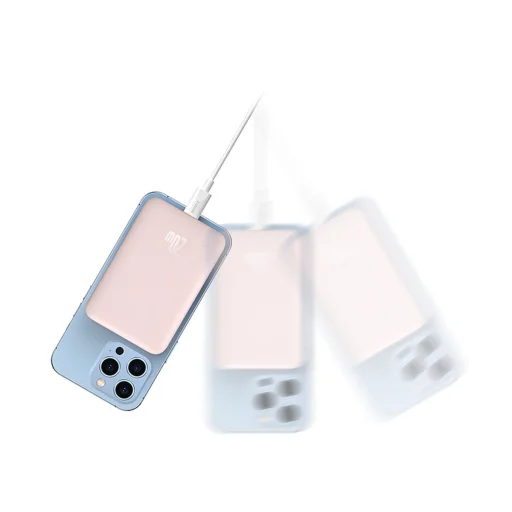 Baseus Magnetic Mini gyorstöltős power bank 10000mAh 20W + Type-C - Type-C kábel 60W (20V / 3A) 0.5m fehér (PPCX030002) - 27