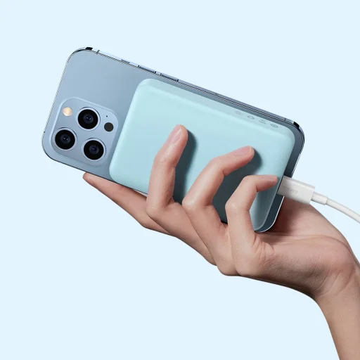 Baseus Magnetic Mini gyorstöltős power bank 10000mAh 20W + Type-C - Type-C kábel 60W (20V / 3A) 0.5m fehér (PPCX030002) - 20