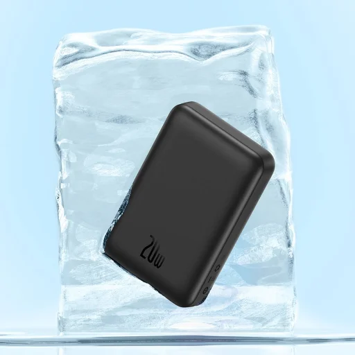 Baseus Magnetic Mini gyorstöltős power bank 10000mAh 20W + Type-C - Type-C kábel 60W (20V / 3A) 0.5m fehér (PPCX030002) - 12