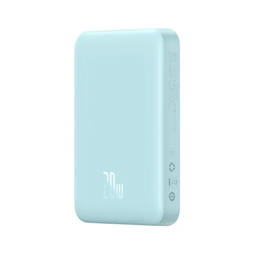Baseus Magnetic Mini gyorstöltős power bank 10000mAh 20W + Type-C - Type-C kábel 60W (20V / 3A) 0.5m kék (PPCX030003) - 26