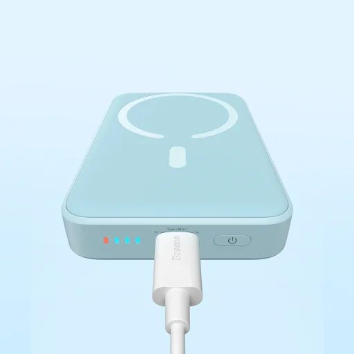 Baseus Magnetic Mini gyorstöltős power bank 10000mAh 20W + Type-C - Type-C kábel 60W (20V / 3A) 0.5m kék (PPCX030003) - 15