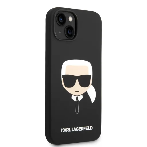 iPhone 14 Plus Karl Lagerfeld Karl Head MagSafe szilikon tok fekete (KLHMP14MSLKHBK) - 5
