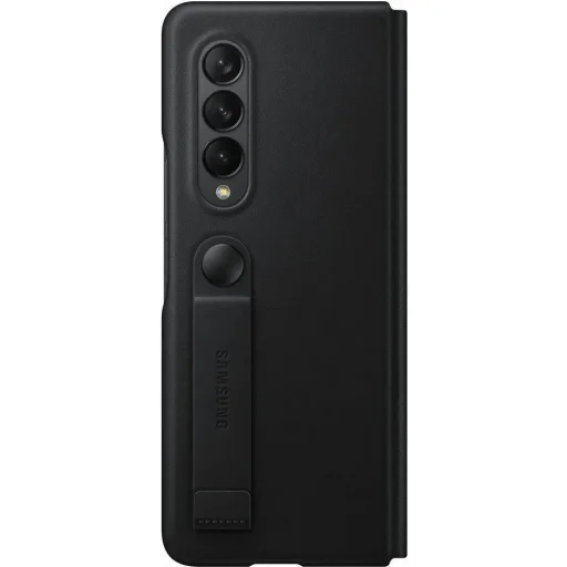 Samsung Galaxy Z Fold 3 Samsung EF-FF926LBE Leather bőr gyári fliptok fekete (S Pent nem tartalmaz) - 1