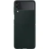 Samsung Galaxy Z Flip 3 5G Leather Cover, Gyári Bőr Tok, zöld thumbnail