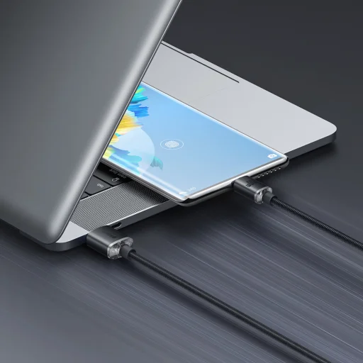 Baseus Crystal Shine gyors töltős adat kábel USB Type A - USB Type C 100W 2m fekete (CAJY000501) - 3