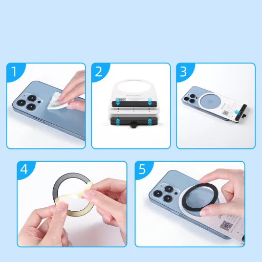 Joyroom fém mágneses gyűrű 2 db fekete (JR-Mag-M3) - 6