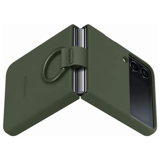 Samsung Galaxy Z Flip 4 Samsung Ring Silicone gyári tok khaki (EF-PF721TGEGWW) - 3