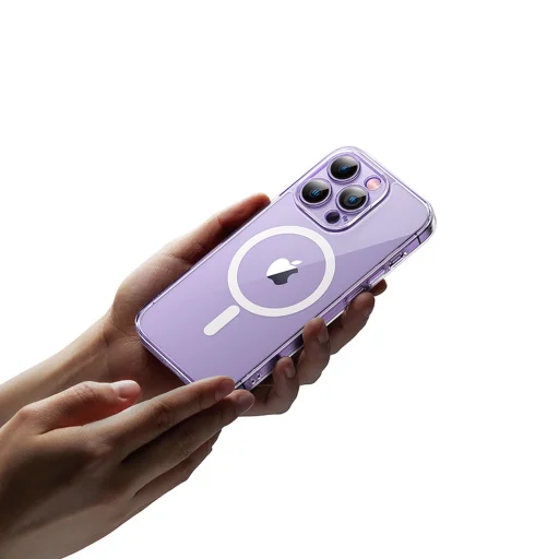 iPhone 14 Pro Ugreen Classy Clear Magnetic Protective tok MagSafe kompatibilis átlátszó - 5