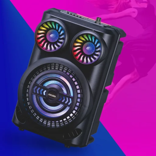 Kaku Hongyin Bluetooth Hangszóró Karaoke funkcióval és mikrofonnal fekete - 6