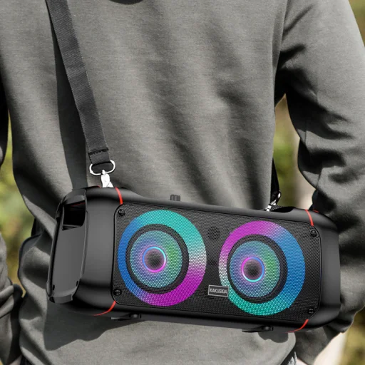 Kaku Kusheng Bluetooth Hangszóró Karaoke funkcióval és mikrofonnal fekete - 3