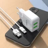 Kaku Qiyuan hálózati töltő adapter 2xUSB 10W 2.4 A + USB-Type C kábel fehér thumbnail