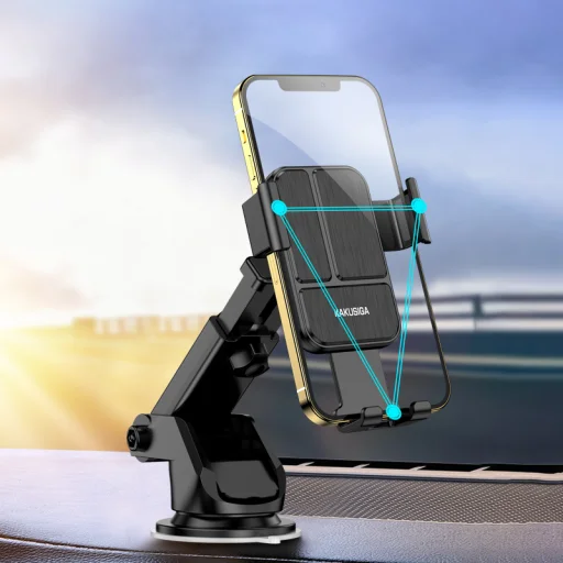 Kaku KSC-715B gravitációs autós telefontartó műszerfalra fekete - 7