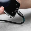 Baseus Cafule Nylon harisnyázott USB-Type C PD/ Lightning kábel 18W QC3.0 1m fekete/szürke(CATLKLF-G1) thumbnail