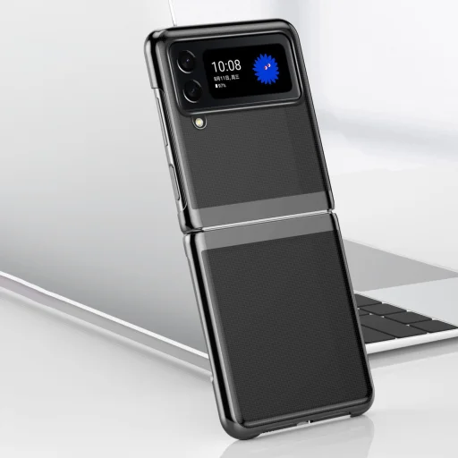 Samsung Galaxy Z Flip 3 Electroplating frame tok fekete - 11