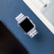 Apple Watch 4/5/6/SE 44mm Strap Light óraszíj és tok sárga