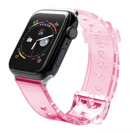 Apple Watch 4/5/6/7/8/SE/Ultra (42/44/45/49mm) Strap Light Silicone óraszíj piros - 4