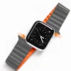 Apple Watch 4/5/6/7/8/SE (38/40/41mm) Dux Ducis mágneses óraszíj szürke/narancs thumbnail