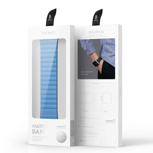 Apple Watch 4/5/6/7/8/SE (38/40/41mm) Dux Ducis mágneses óraszíj kék - 11