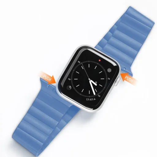 Apple Watch 4/5/6/7/8/SE (38/40/41mm) Dux Ducis mágneses óraszíj kék - 1