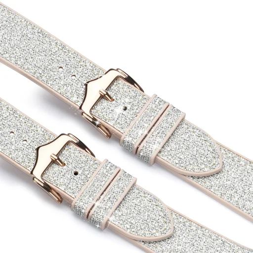 Apple Watch 4/5/6/7/8/SE/Ultra (42/44/45/49mm) Dux Ducis band 7 csillogó óraszíj fehér - 6