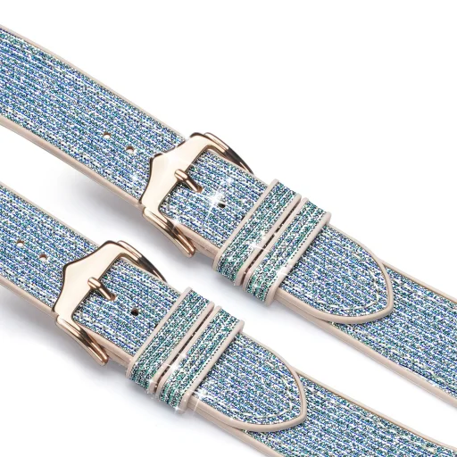 Apple Watch 2/3/4/5/6/7/SE (41/40/38mm) Dux Ducis band 7 csillogó óraszíj kék - 5