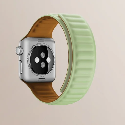 Apple Watch 7/8 45mm Mágneses óraszíj piros - 5