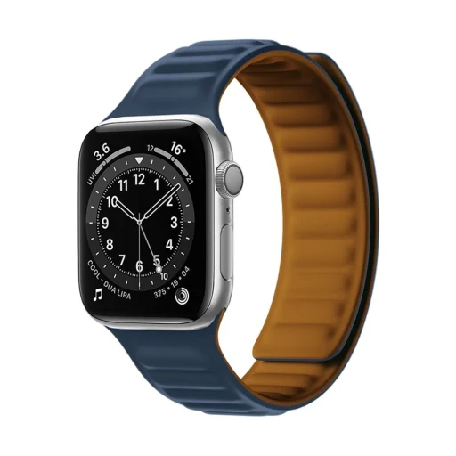 Apple Watch 4/5/6/7/8/SE/Ultra (42/44/45/49mm) Mágneses óraszíj kék - 1