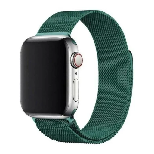 Apple Watch 7/8 41mm rozsdamentes acél mágneses óraszíj zöld - 12