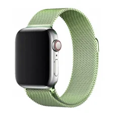 Apple Watch 4/5/6/7/8/SE (38/40/41mm) rozsdamentes acél mágneses óraszíj menta