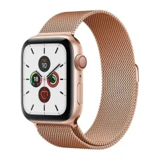 Apple Watch 7/8 45mm rozsdamentes acél mágneses óraszíj rose gold
