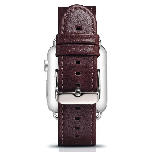 Apple Watch Watch 8/7/6/5/4/3/2/SE (41/40/38mm) iCarer valódi bőr óraszíj piros (RIW103-WI) - 11