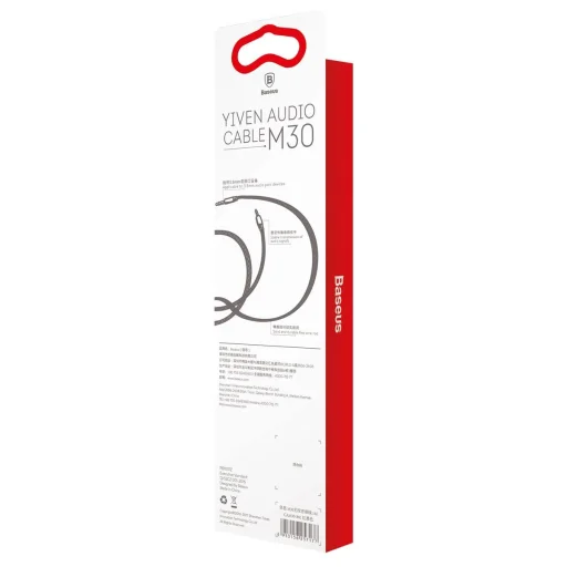 Baseus Yiven M30 sztereó AUX audiokábel 3.5mm mini jack 1m piros-fekete (CAM30-B91) - 14