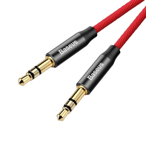 Baseus Yiven M30 sztereó AUX audiokábel 3.5mm mini jack 1m piros-fekete (CAM30-B91) - 15