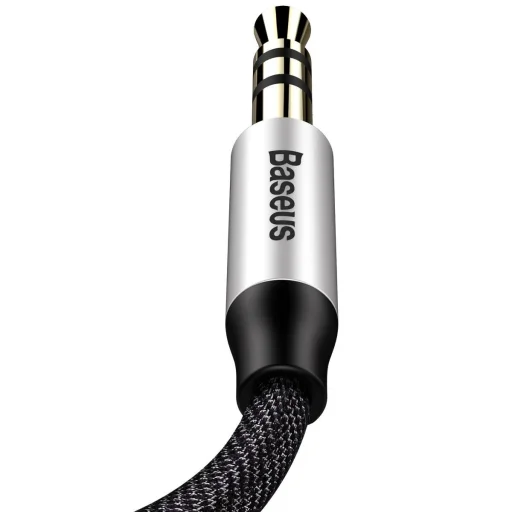 Baseus Yiven M30 sztereó AUX audiokábel 3.5mm mini jack 1.5m ezüst-fekete (CAM30-CS1) - 7