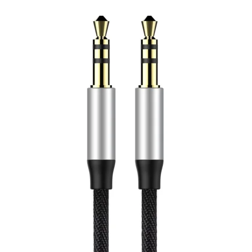 Baseus Yiven M30 sztereó AUX audiokábel 3.5mm mini jack 1.5m ezüst-fekete (CAM30-CS1) - 14