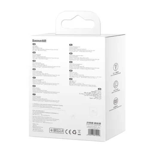 Baseus Traction behúzható 3 az 1-ben gyorstöltő kábel Type-C – Type C, microUSB, Lightning 100 W 1,7 m fekete - 6