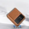 Samsung Galaxy Z Flip 3 Dux Ducis Venice Leather bőr tok barna thumbnail