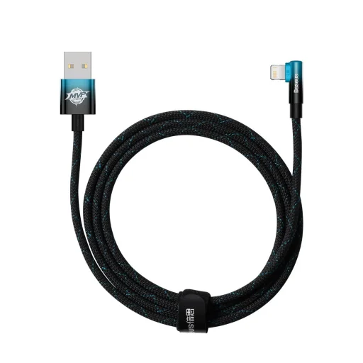 Baseus MVP 2 90 fokban döntött kábel USB / Lightning 2m 2.4A kék (CAVP000121) - 1