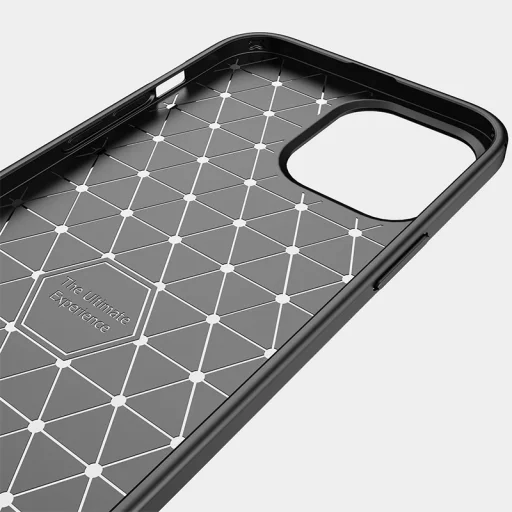 iPhone 15 Plus Carbon szénszál mintájú TPU tok fekete - 5